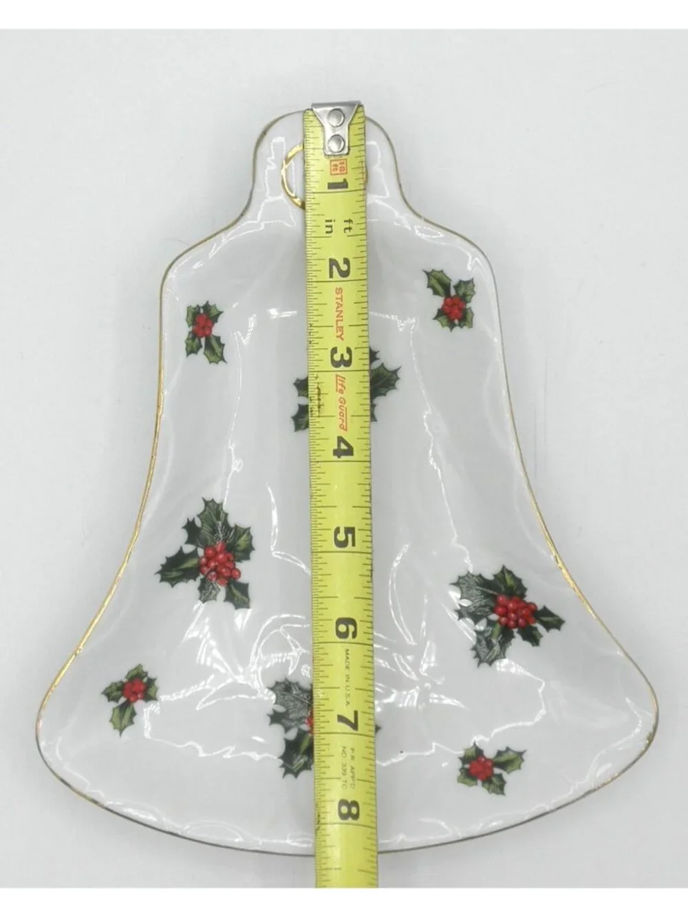 Holly by Lefton Bell Shaped Plate and Trinket/Candy Dish Hand-painted Cardinal